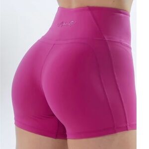 Alphalete- Arcade Pink Pulse Surge Short  (small)